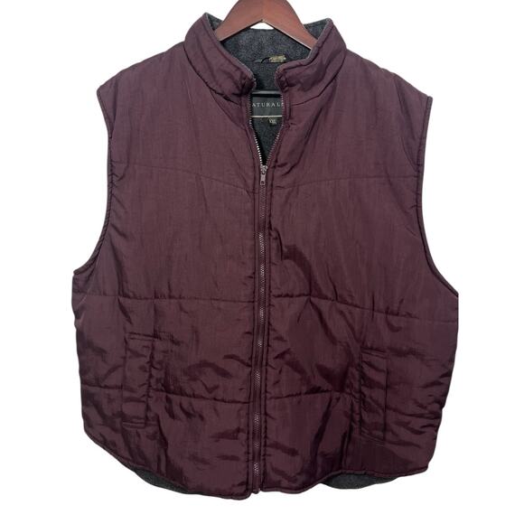 Naturalife Vest Men's XXL Burgundy Fleece Lined Outdoor Nature Hiking Heritage - Picture 6 of 10